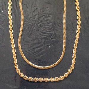 Set of Two Men’s Gold Colored Chains